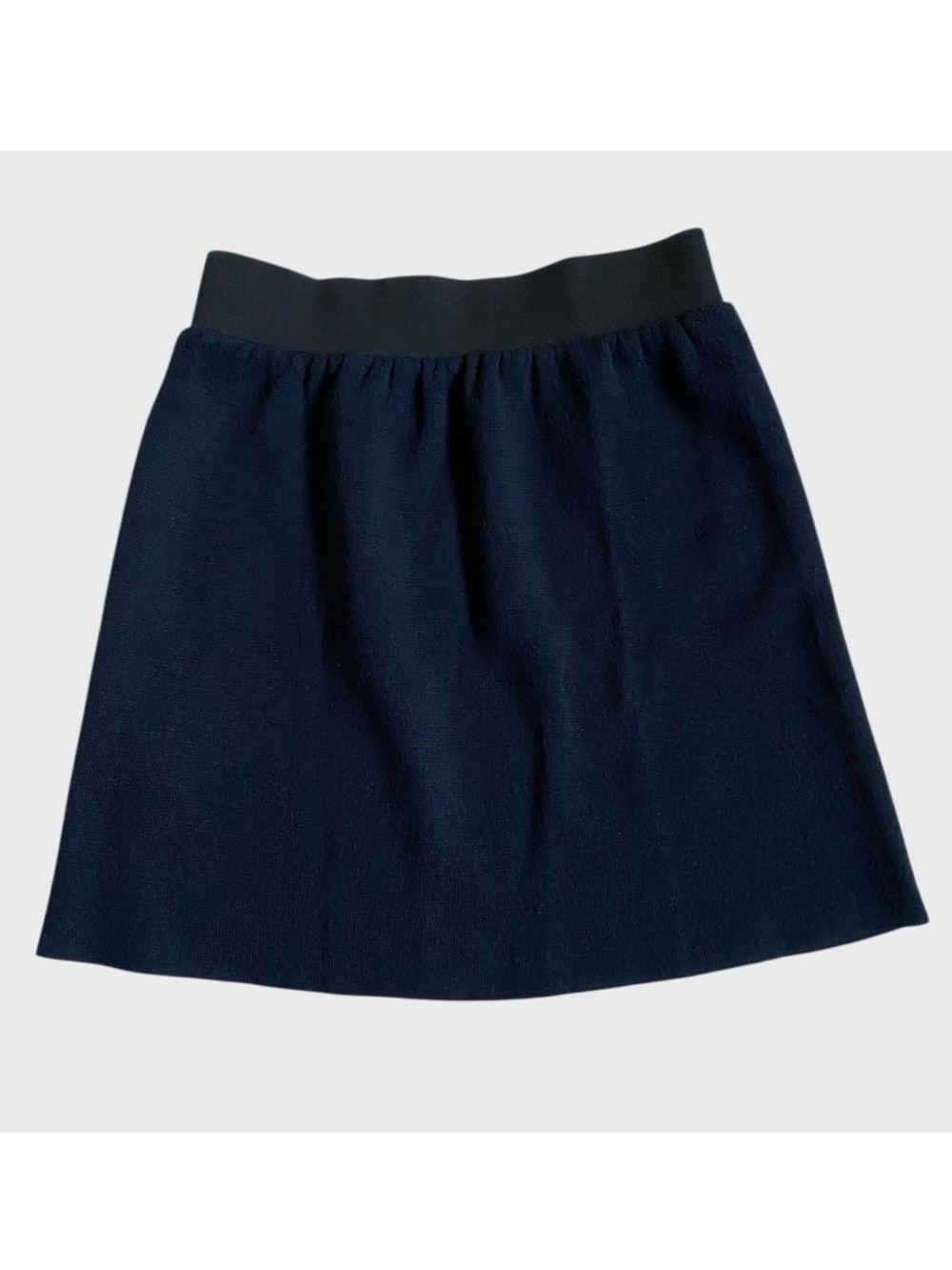 VTG Le Mont St Michel Wool Blend Mini Skirt Women's Small Navy Blue Black Preppy